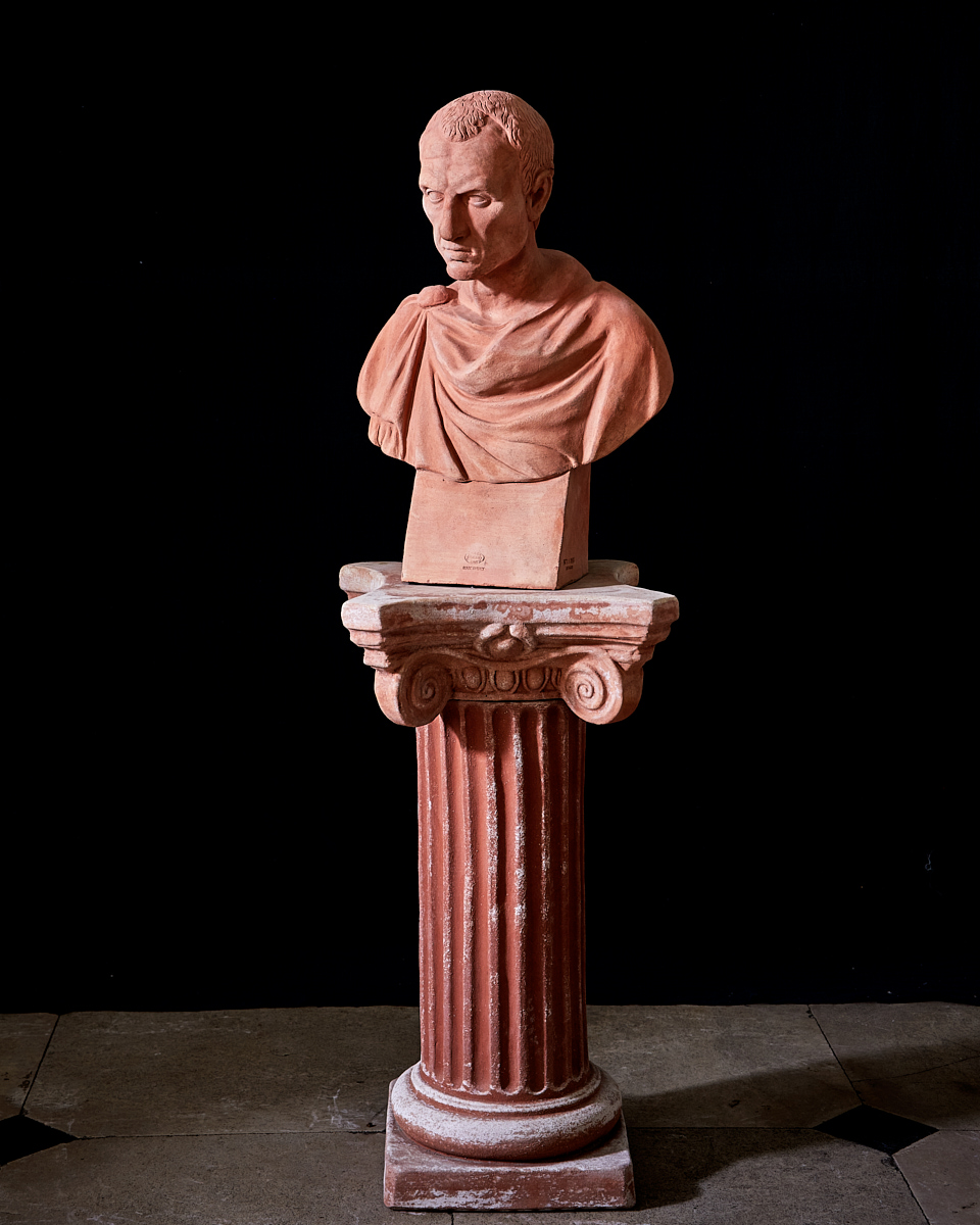 terracotta bust of Sulla on terracotta column