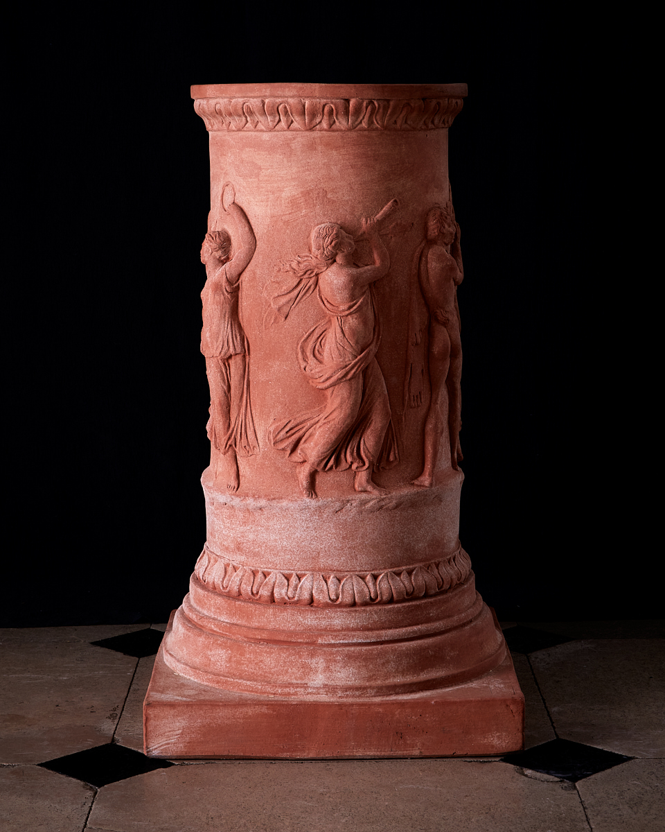 terracotta ancient greek decorative column